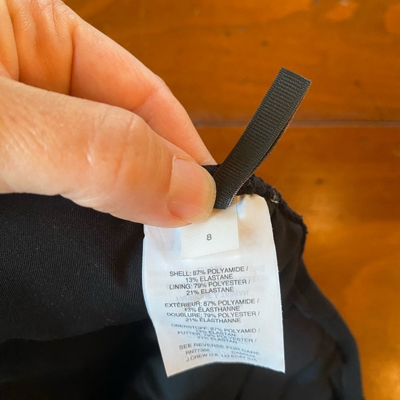 J Crew pique lace-up one piece swimsuit, true black - Picture 7 of 7